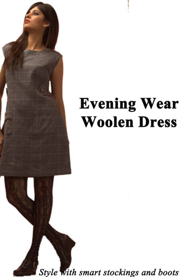 Evening woolen wear dress